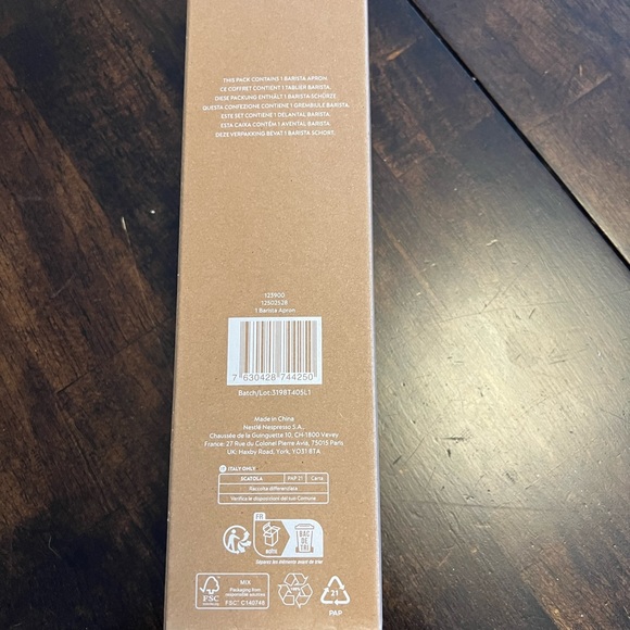 Nespresso Barista Upcycled Apron NWT - Picture 4 of 5